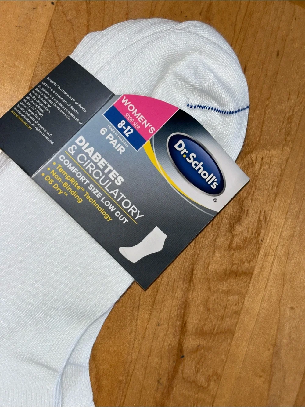 Dr. Scholl's Women's White Low-Cut Comfort Socks - Diabetes & Circulatory